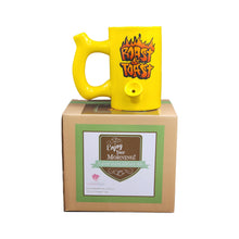 Yellow Roast & toast mug with flames