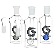 Glass House Barrel Diffuser Glass Ash Catcher - 14mm M / 90D / Colors Vary