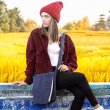 Core Hemp Crossbody Messenger Bag - Himal Blue