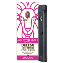 Delta-8 THC Vape Device, 2000mg, Rechargeable/Disposable - Monster Kush