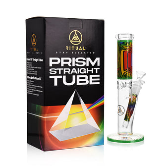 Ritual Smoke - Prism 10" Glass Straight Tube - Emerald