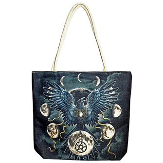 Sinister Wings Jute Rope-Handled Tote Bag - 17"x15"