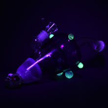 Ghoulish Glow in the Dark Lazy Glass Water Pipe - 10"