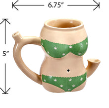 green bikini mug