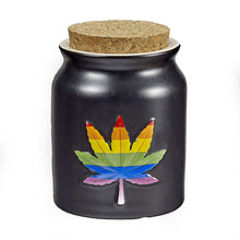 rainbow leaf stash jar