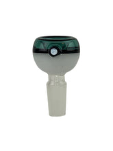 Teal Poke Ball Glass Bong Bowl - 14mm