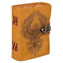 Phoenix Print Suede Journal w/ Metal Closure - 5" x 7"