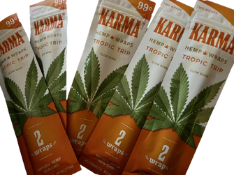 Karma Hemp Organic Natural 2 Wraps Per Pack Tropic Trip Flavor (5 Count)