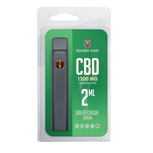 Golden Goat CBD Rechargeable Vape Device 1200MG, Green Crush (Sativa)