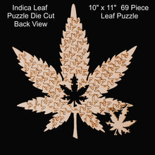 Indica Leaf Shape Puzzle: Nick Johnson “Gelato Cake II" 10" x 11" 69 Piece 1/4 Inch thick Maple Wood Jigsaw Puzzle