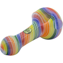 LA Pipes Rainbow Spirals Glass Pipe on White