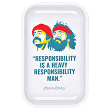 Cheech & Chong x Pulsar Metal Rolling Tray W/ Lid - Responsibility / 11" x 7"