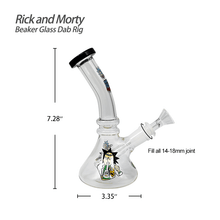 Waxmaid 7.28″ Rick and Morty Beaker Glass Dab Rig