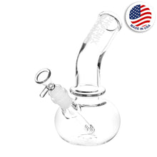 Phoenix Rising Bent Neck Beaker Glass Water Pipe - 8.75" / 14mm F / Clear