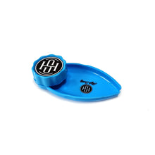 High Society | Mini Rolling Tray Grinder Combo - Neon Blue