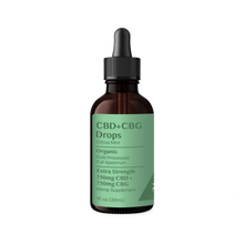 CBG+CBD Drops Citrus Mint - Extra Strength 750mg+750mg