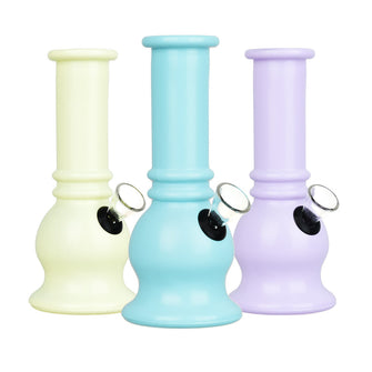 Bell Opaque Glass Mini Water Pipe - 5.75" / Colors Vary