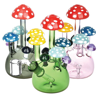 Taste The Colors Shroom Dab Rig - 6" / 14mm F / Colors Vary