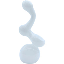 LA Pipes "Ivory Sherlock" Glass Sherlock Bubbler Pipe