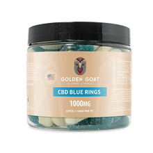 CBD Gummies 1000MG - Blue Raspberry Rings