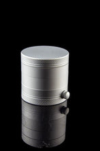 D&J Grinders Herb  4-piece Grinder with Built-In Permanent Match. Herb Grinder Stainless Steel Grinders 2" Silver