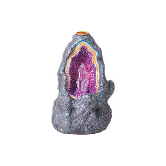 Crystal Cave Backflow Incense Burner W/ LED Light