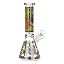 Abstract Art Beaker Water Pipe - 9.75"/14mm F/Designs Vary