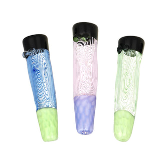 Spiral Vortex Glass One Hitter - 3" / Colors Vary