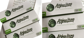 Afghan Hemp All Natural Rolling Papers 1 1/4 Size  (6 Pack)