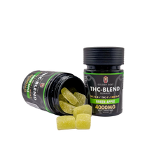 THC Blended 4000MG Infused Gummies Delta 8 / THC-P / Delta 9 - Green Apple