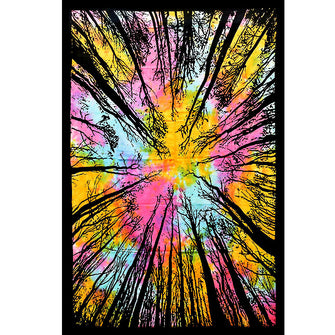 ThreadHeads Tie-Dye Forest Sky Tapestry