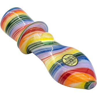 LA Pipes "Rainbow Tornado" Chillum Pipe