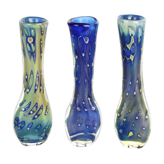 Iridescent Bubbles Chillum Pipe - 3.25"/Colors Vary