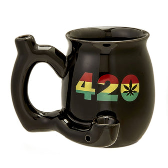 420 Mug - Black Mug with Rasta Colors