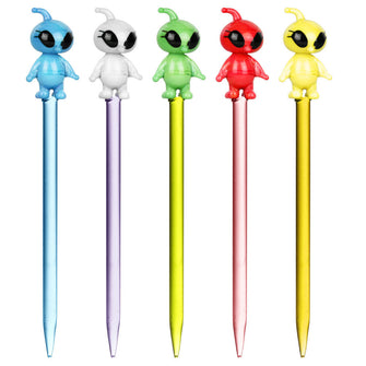 Cute Femme Alien Glass Dabber Tool