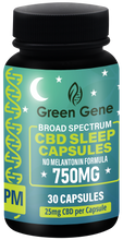 Green Gene CBD PM Sleep Full Spectrum Capsules Vitamins 750MG