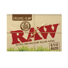 RAW Organic Hemp Rolling Papers - 1 1/2" 25 pcs