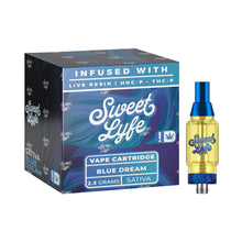 Sweet Life 2.5ml Vape Cartridges Infused with Live Resin HHC-P+THC-P - Blue Dream - Sativa