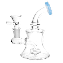 Bent Neck Bell Mini Water Pipe - 5"/14mm F/Colors Vary