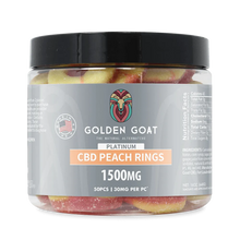 Golden Goat Platinum CBD Gummies 1500mg - Peach Rings