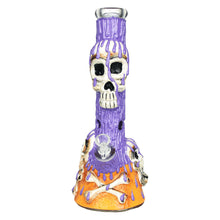 Skull & Bones 3D Painted Beaker Water Pipe - 14" / 14mm F