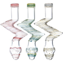 Striped Zig Zag Glass Steamroller - 8.5"