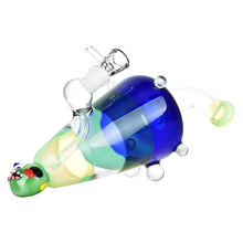 Ghoulish Glow in the Dark Lazy Glass Water Pipe - 10"