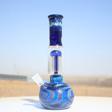 10.5" Blue Buddha Glass Water Pipe w/ Coil Perc