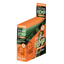 25PC DISPLAY - Zig Zag Hemp Wraps - 2pk