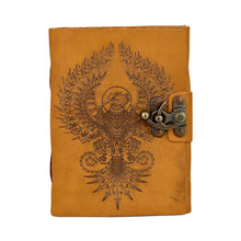 Phoenix Print Suede Journal w/ Metal Closure - 5" x 7"