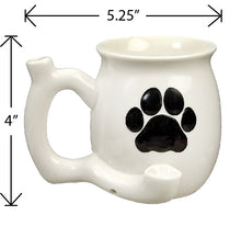 Dog Paw Mug - White with Black Paw