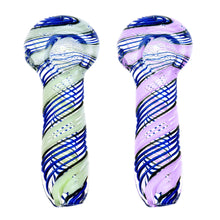 Blue Twist w/ Slime Hand Pipe - 3.75" / Colors Vary