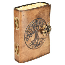 Tree Of Life Embossed Leather Journal w/ Metal Closure - 5"x7"