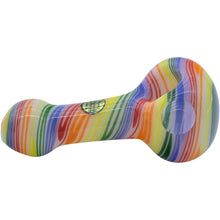 LA Pipes Rainbow Spirals Glass Pipe on White